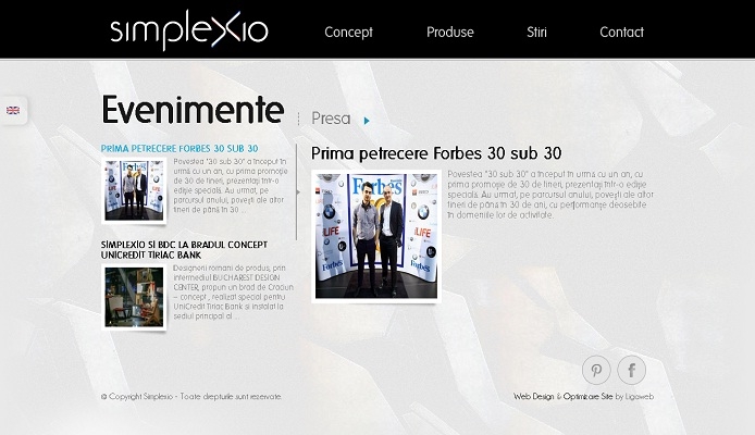 Creare site de prezentare firma - Simplexio - layout site, stiri.jpg